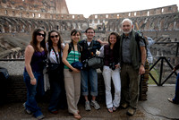 Ken Martin with Photojournalism class members in Rome 2008