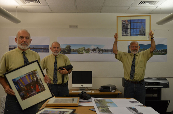 Student David Garza Romo, NEASD, Prof. Martin in class. 2012 Digital Pano with Photoshop